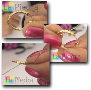 Aretes de moda paso 2