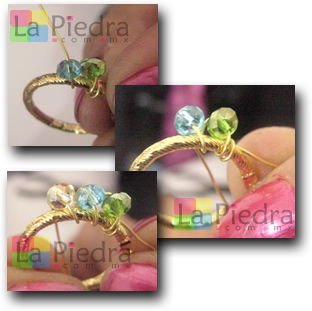 Aretes de moda paso 5