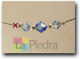 Collares de Swarovski  paso 1