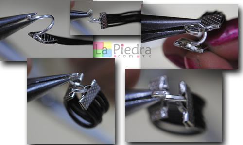 Anillos con cristales paso 6