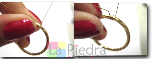 Aretes de Piedras paso 1