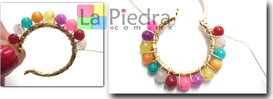 Aretes de Piedras paso 3