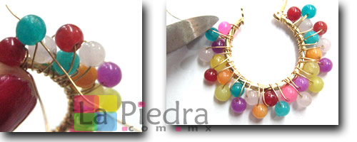 Aretes de Piedras paso 5