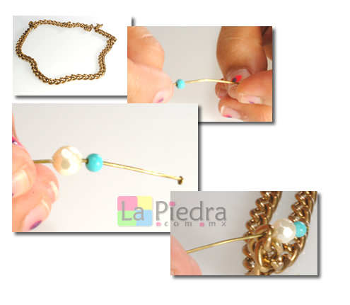 Collares babero con piedras y cristales _ paso_1