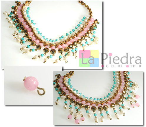 Collares babero con piedras y cristales _ paso_7