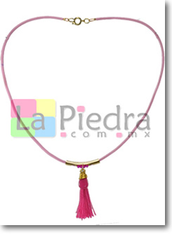 Collar de oro laminado con motita y dije