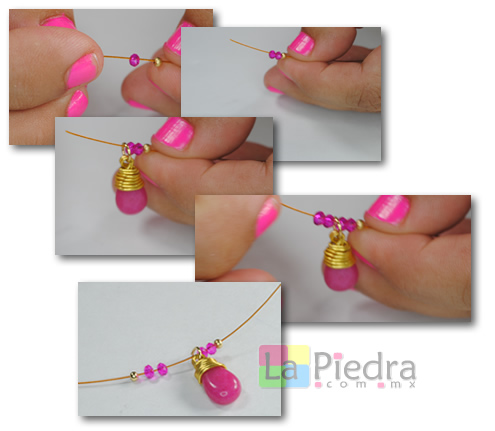 Collares de oro laminado paso 3