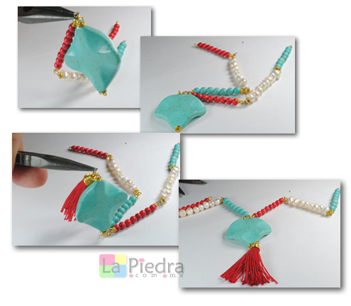 Collares de piedras paso 6