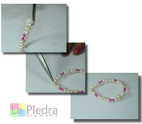 Pulseras de Perlas paso 3