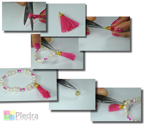 Pulseras de Perlas paso 6