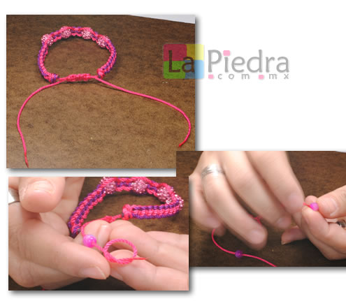 Como hacer pulseras de Shambala con dije bola de fuego _paso_15