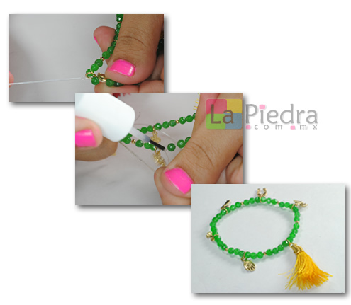 Pulseras de oro laminado paso 3