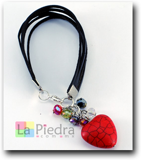 Pulseras con dije de corazon