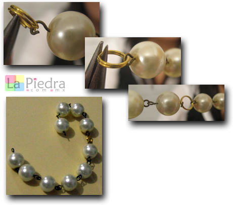 Pulseras con Perlas paso 4