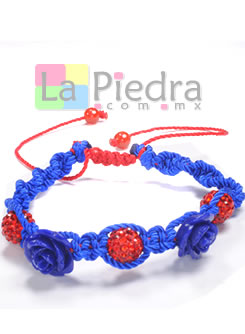 Como hacer pulseras de shamballa en espiral con flor coral y Dije Bola de fuego