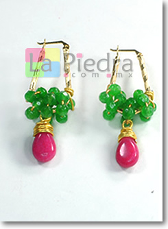 Aretes de oro laminado