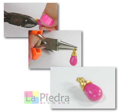 Aretes de oro laminado paso 2