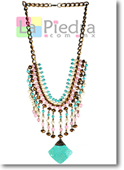 Collares babero con piedras y cristales 